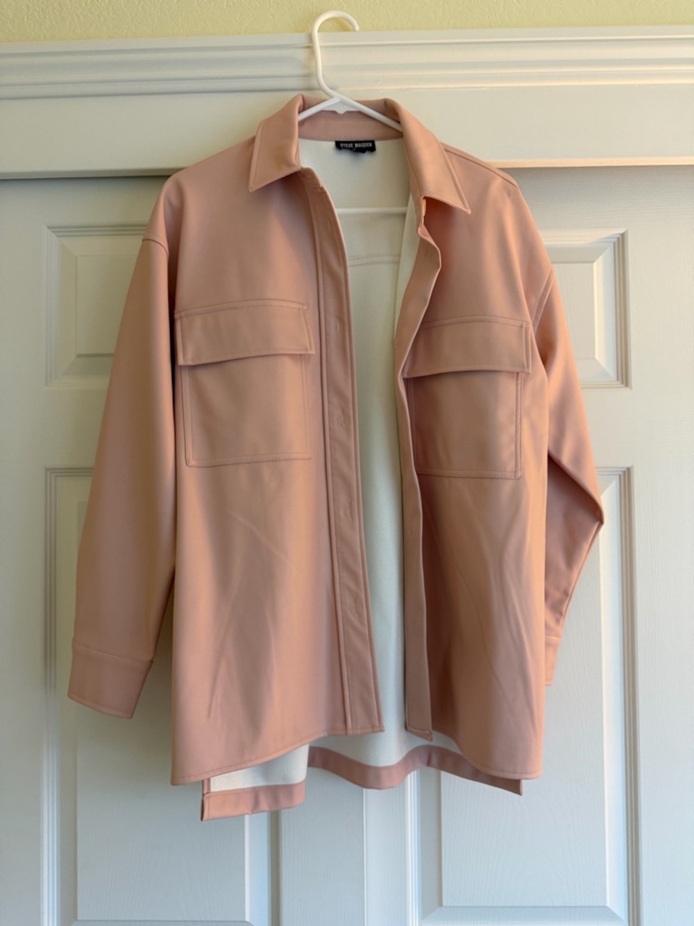 Steve Madden Blush Pink Oversized Shacket
